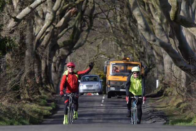 White Lines are removed from the Road at the Dark Hedges