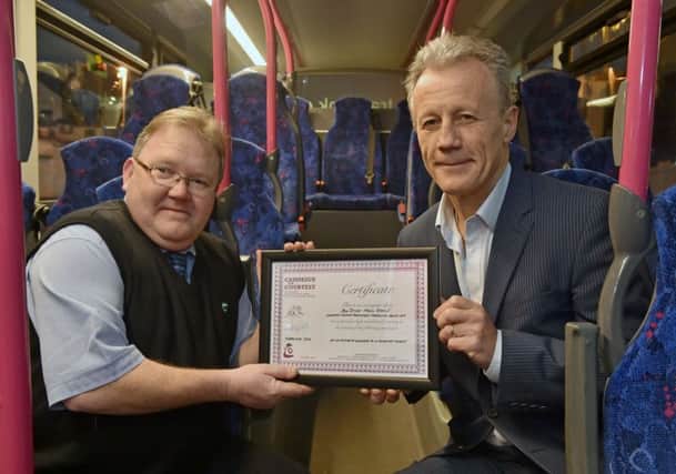 Metro driver Paul Doyle with PR Smith, non executive director National Campaign for Courtesy