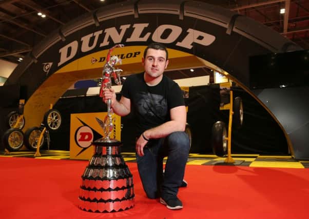 Michael Dunlop at the 2016 London Motorcycle Show.
