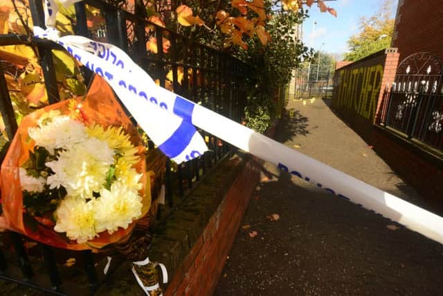 Tributes left for Mr Gibson in the wake of his killing