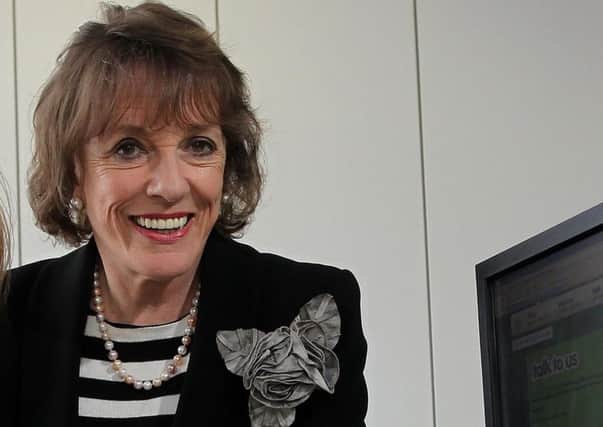 ChildLine founder Esther Rantzen at a visit to the charity's Belfast base in 2012