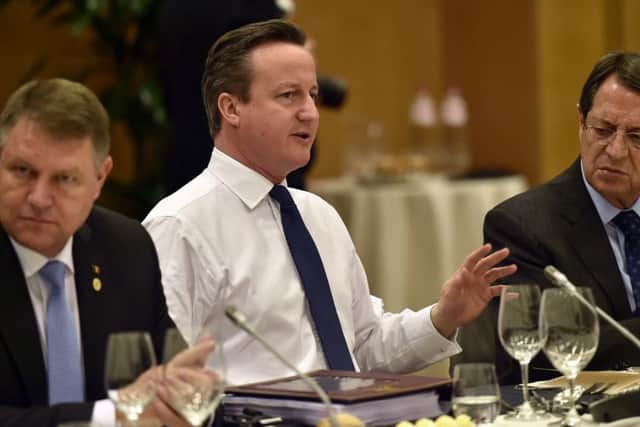 David Cameron pictured during the EU talks