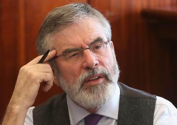 Gerry Adams was questioned on Sinn Fein's Eurosceptic stance in previous votes in the Republic