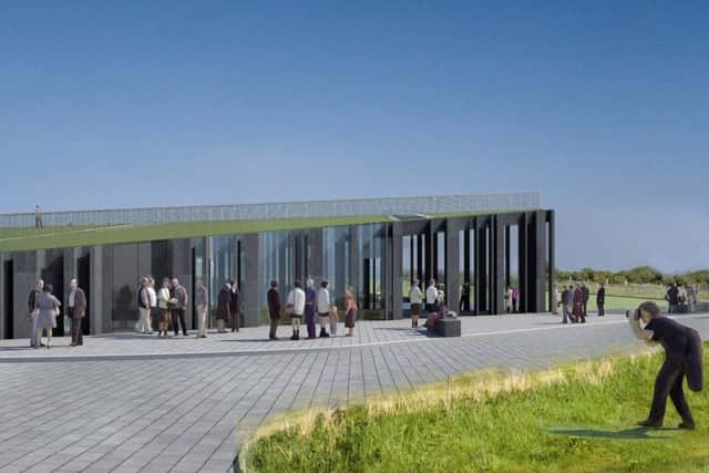 An artist's impression of the Giant's Causeway visitor centre