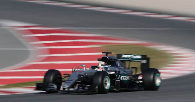 Mercedes' Lewis Hamilton during testing ahead of the 2016 Formula One season at the Circuit de Catalunya, Barcelona.