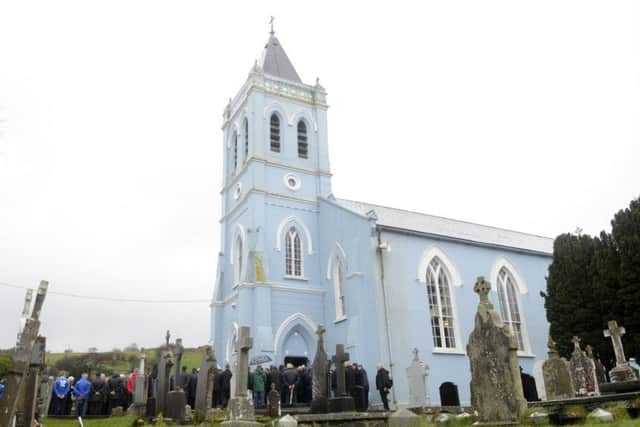 The funeral of former Derry City and Glenavon striker Mark Farren  took place at  St. Mary's Church, Ballybrack Co. Donegal. Photo: Colm Lenaghan/Pacemaker