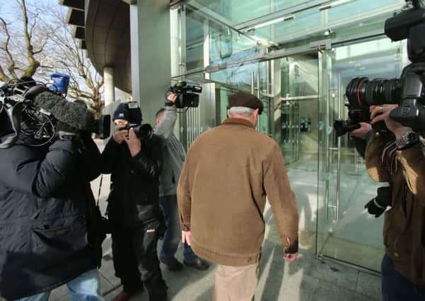 Alleged former IRA chief Thomas 'Slab' Murphy arrives at the Special Criminal Court in Dublin