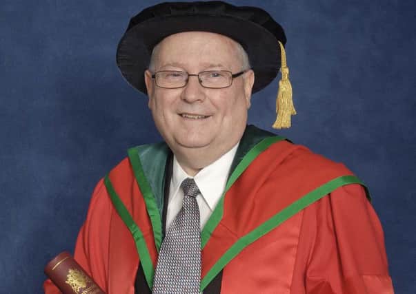 Frank Cushnahan, pictured here receiving an honorary degree from Ulster University