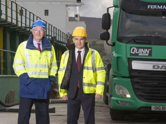 Warrenpoint Harbour CEO Peter Conway with QIH CEO Liam McCaffrey