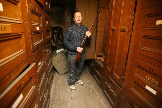 Ronnie McDowell pictured in the room where he discovered the guns