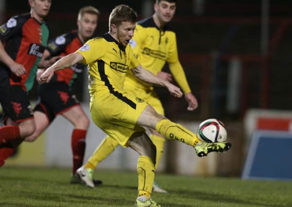 Cliftonville's Stephen Garrett was on target at The Oval on Tuesday