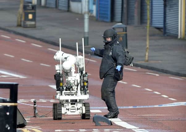 The scene of the incident in east Belfast