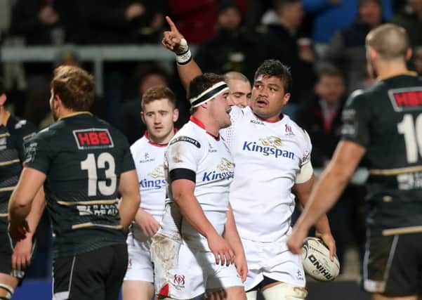 Ulster's Nick Williams celebrates after scoring