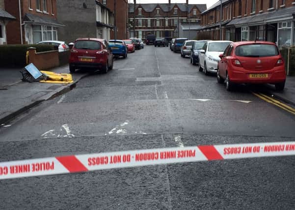 The Belfast street where a prison officer was injured in a blast on Friday morning