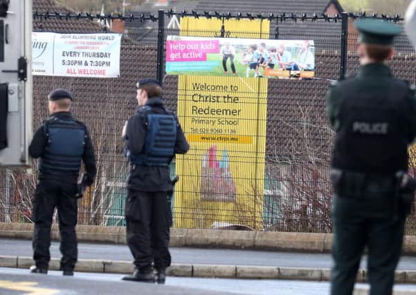 The primary school in Dunmurry was evacuated during the security alert.
 It is understood a member of staff from Christ the Redeemer Primary School contacted police about 9am on Monday.