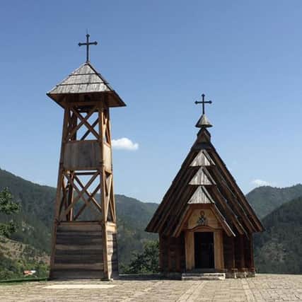 The church in Drvengrad, Serbia