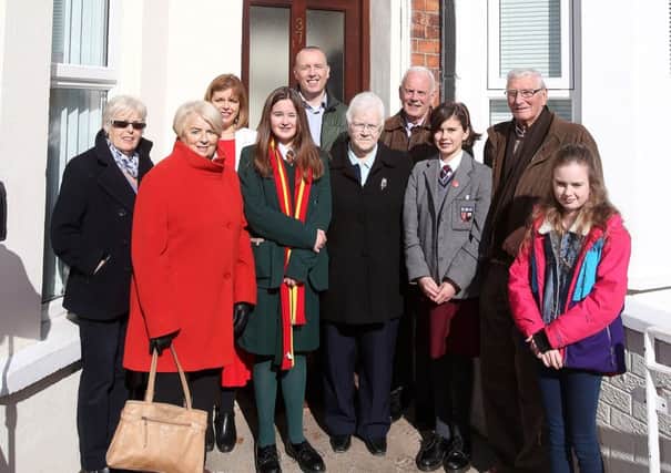 Many members of Margaret McCoubreys family attended the unveiling of the blue plaque in south Belfast