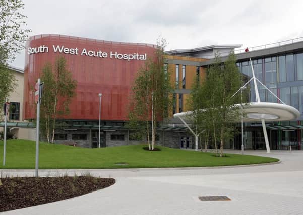 The entrance to the new South West Acute Hospital at Enniskillen.