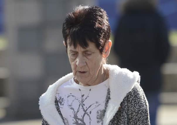 Patricia Quinn arrives at Laganside in Belfast for the  inquest into the murder of Castlederg teenager Arlene Arkinson