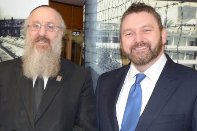 William Crawley pictured with Rabbi David Singer