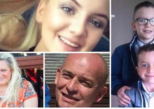 Family who died in Buncrana drowning - Sean McGrotty, 49, his sons Mark, 12, and Evan, 8, his mother-in-law Ruth Daniels, 59, and her daughter, Jodie Lee, 14