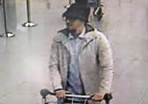 CCTV image issued by Belgian Federal Police of the man hunted in connection with the explosions at Brussels airport