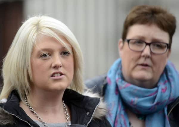 Sarah Ewart (who had an abortion in England after learning her baby had no chance of survival ) at Belfast High Court