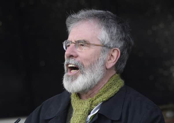 Gerry Adams made his remarks at Sundays Easter Rising commemoration in west Belfast