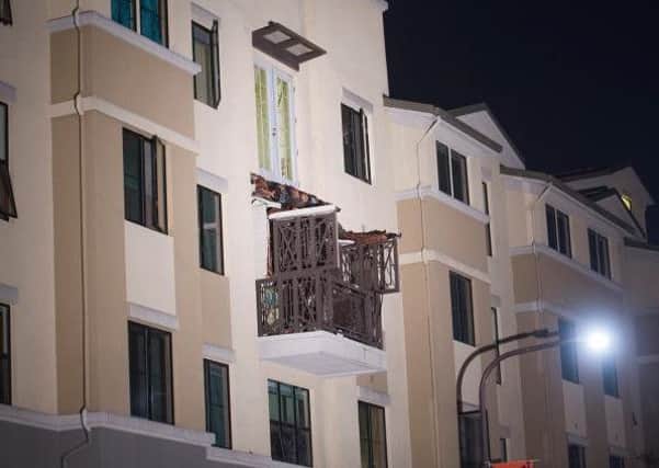 The collapsed balcony