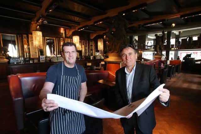 Pictured at the Northern Whig is Horatio Group MD Stephen Magorrian, right, with head chef Rick Orr