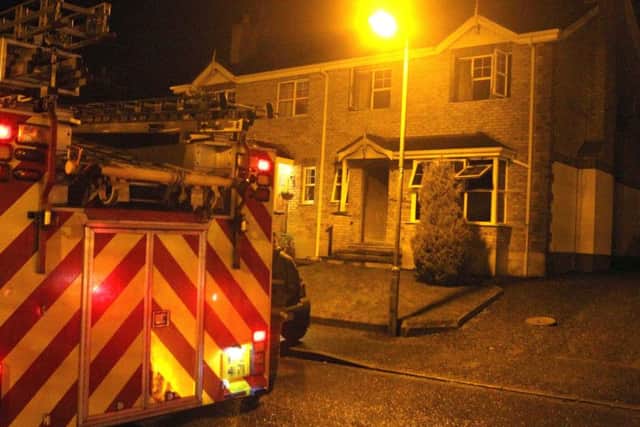 PACEMAKER BELFAST   01/04/2016 The scene of a house fire in downpatrick where there has been a reported fatality. Picture Matt Bohill.PACEMAKER BELFAST