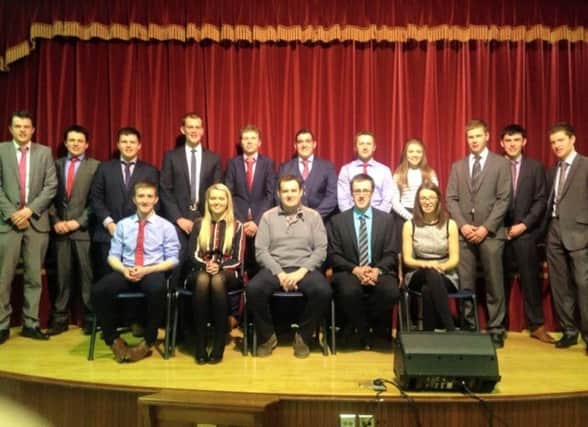 Members of Finvoy YFC at their recent annual parents and friends evening
