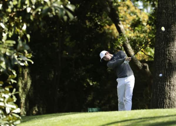 Rory McIlroy during practice at Augusta for the Masters