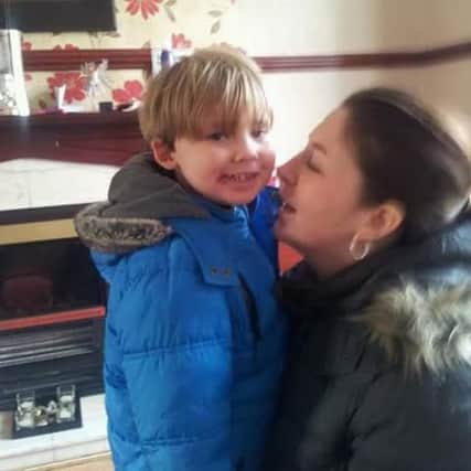 Belfast woman Laura-Dee with her son Reuben-James who has autism