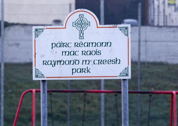Â© Pearcemedia  18  Dec 2012 Northern Ireland
Newry and Mourne District Council  Playpark  which is named 
Raymond McCreesh Park  and is on Patrick Street in Newry City . Newry. 


pictureMark Pearce