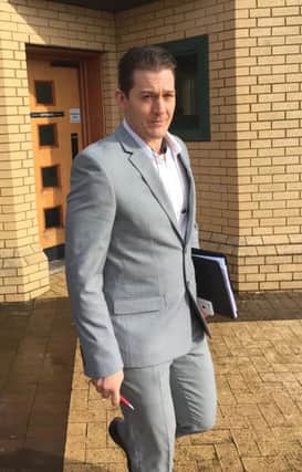 Jeremiah Mathis Thede leaves Antrim Crown Court on Wednesday, April 6