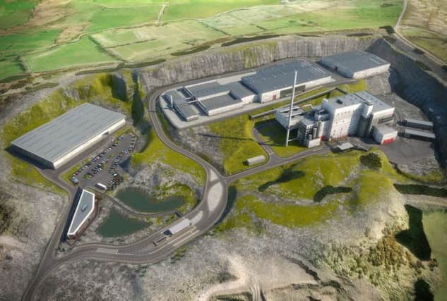 The controversial EfW plant proposed for Hightown Quarry, Mallusk