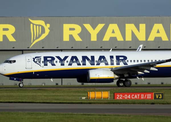File photo dated 15/06/15 of a Ryanair passenger plane at Stansted Airport, as the low-cost airline has announced a number of initiatives which it claims will improve the experience of its passengers