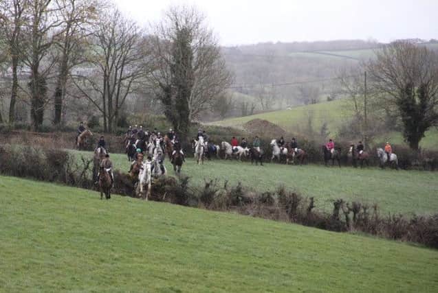 Riders pictured during the annual charity cross country ride at Banbridge