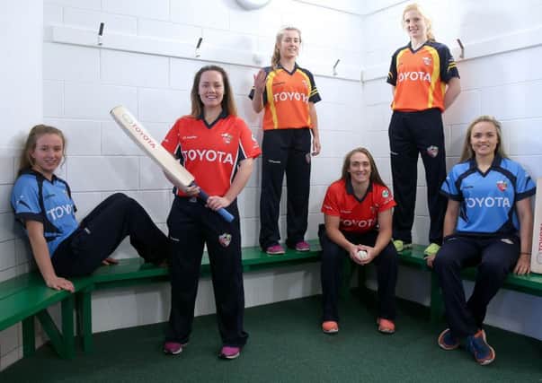 Ireland Women's captain Laura Delany (second from left).
