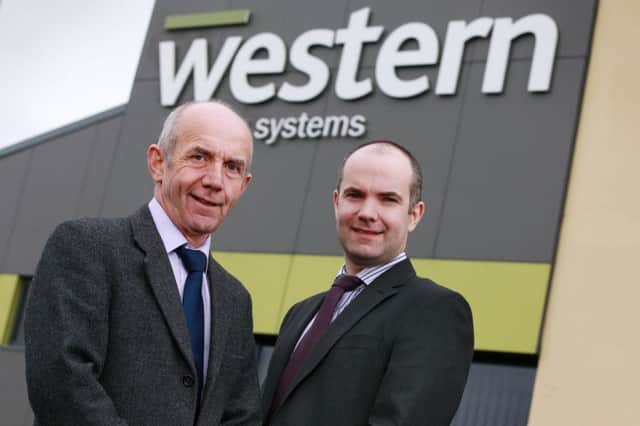 Martin, left, and Declan McCloskey at Western Building Systems