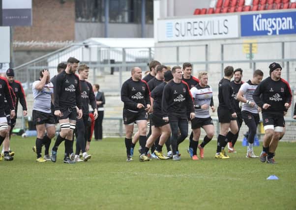 Ulster players during Thursdays Captains Run