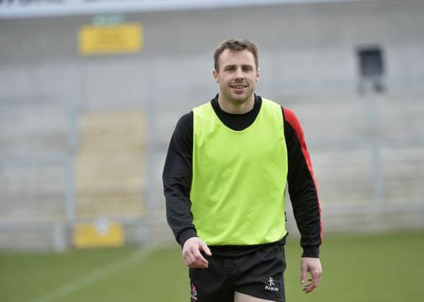 Tommy Bowe at Ulster's Captain's Run on Thursday