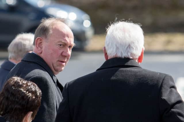 DUP representative William Irwin attended the funeral service.