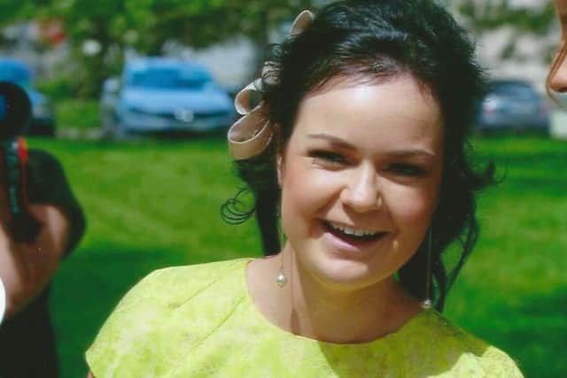 Undated handout file photo issued by Scotland's Crown Office of Karen Buckley at her brother Brendan's wedding in May 2014