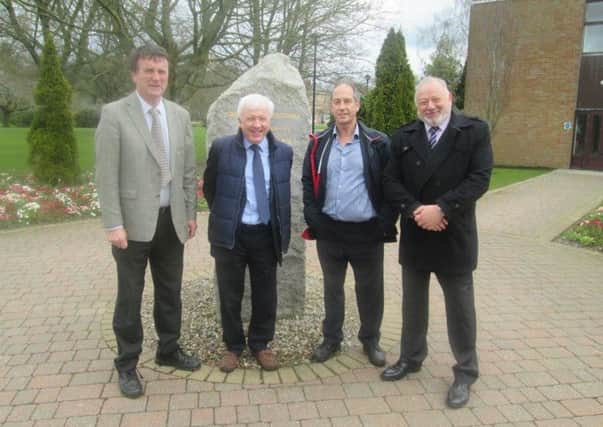 Kieran Lavelle, CAFRE with speakers at the Amenity Forum update at Greenmount Campus,  Professor John Moverley, Chairman of the Amenity Forum, Peter Corbett, BASIS Registration and Mr Nigel Chadwick of the Chemical Regulations Directorate.