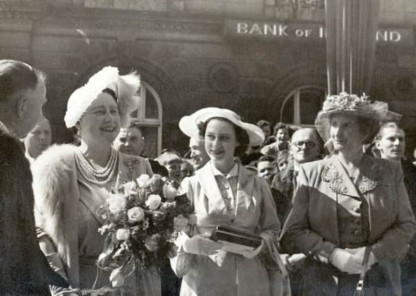 The Queen Mother pictured in a visit to Portadown
