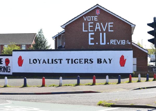 A bible verse mural linked to a possible Brexit has appeared on a wall in the Tiger's Bay area of Belfast