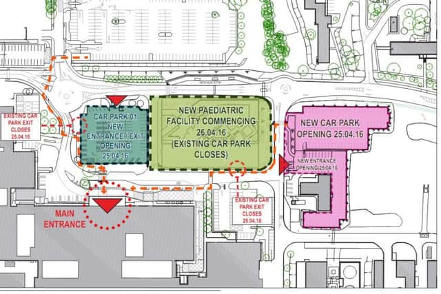Layout of the new parking arrangements.