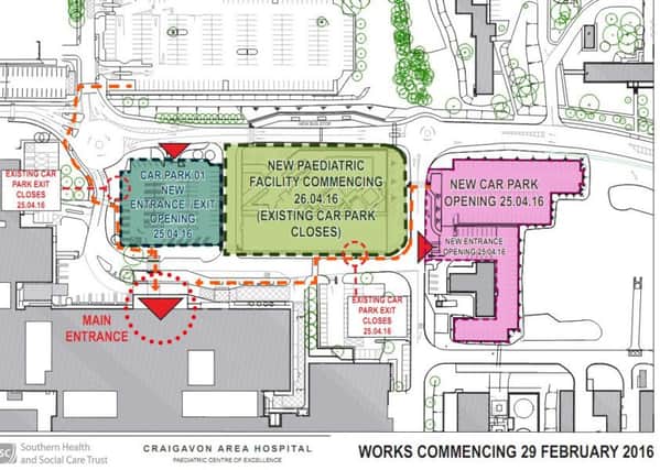 Layout of the new parking arrangements.
